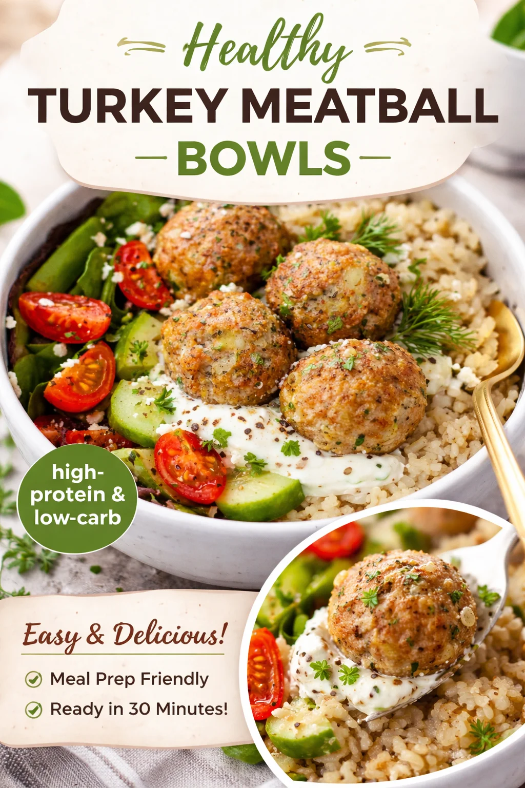 greek chicken meatballs with homemade tzatziki sauce