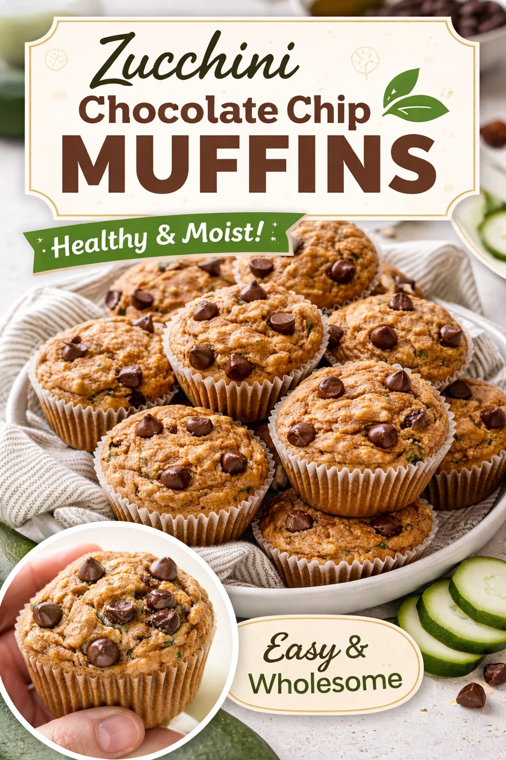 zucchini chocolate chip muffins